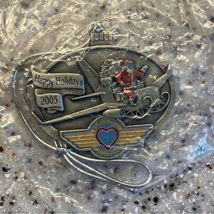 Southwest Airlines Pewter Holiday Ornament 2005
